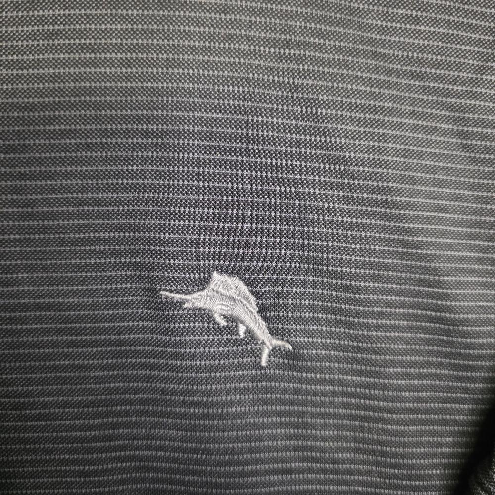 Tommy Bahama Men's Black Polo Shirt - Picture 5 of 8